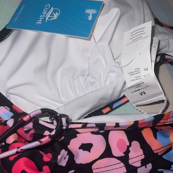 Cupshe Pink and Orange Bikini High-Waisted Swimwear - Picture 4 of 7